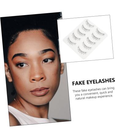 Beavorty 5 Pairs Fake Eyelashes Women Eyelashes Pesta as Postizas Naturales Volume Eyelashes Natural Lashes Natural False Eyelashes Dense Eyelashes Tool 3d Artificial Fiber Transparent Stem - Buy Online on GoSupps.com
