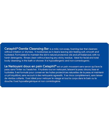 Cetaphil Gentle Cleansing Bar - Hydrating Foaming Face and Body Wash - For Sensitive Skin - Soap Free Hypoallergenic - Dermatologist Recommend 127g 127 g (Pack of 1) - Buy Online on GoSupps.com