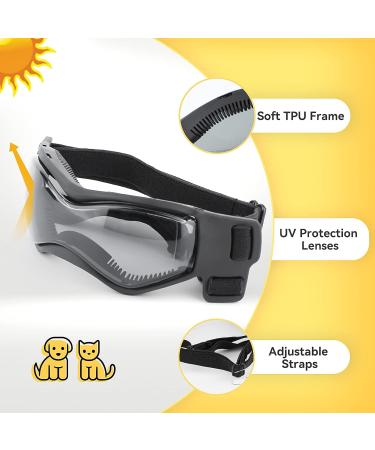UV Protection Sunglasses for Small Dogs | Cool Black Dog Glasses | Outdoor Eye Protection for Small Breeds - Buy Online on GoSupps.com