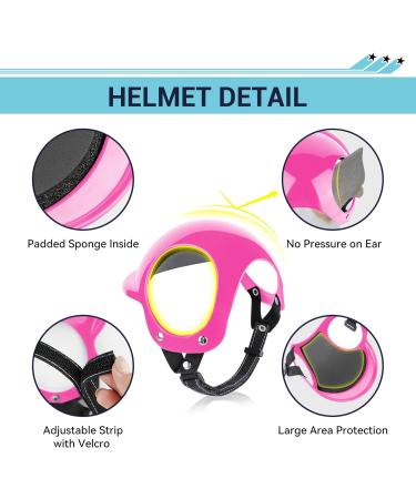 PETLESO Dog Goggles with Helmet Set - Pink | Protective Eyewear for Small & Medium Dogs - Buy Online on GoSupps.com