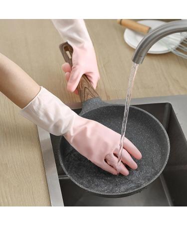 Housekeeping Gloves Kitchen dishwashing Gloves Women's Thick Laundry Rubber Gloves M/Code Ivory White Ivory white M/code - Buy Online on GoSupps.com