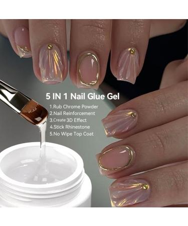 Solid Glue Gel - 5ml Professional Adhesive Super Strong Tips Formula | Durable Long-Lasting Manicure Solution Easy Apply Gel For Home Salon Creative Design For Beauty Fash - Buy Online on GoSupps.com