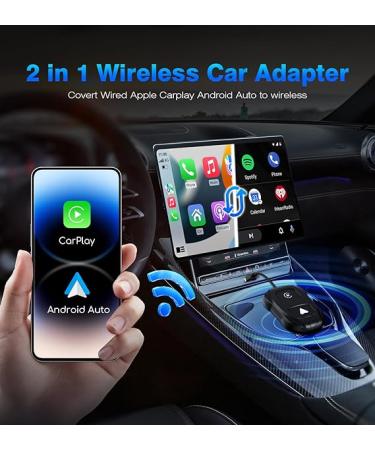 2024 Style Wireless Carplay/Android Auto Adapter | OEM Wired Conversion | USB A/C Compatible | Plug & Play Setup - Buy Online on GoSupps.com