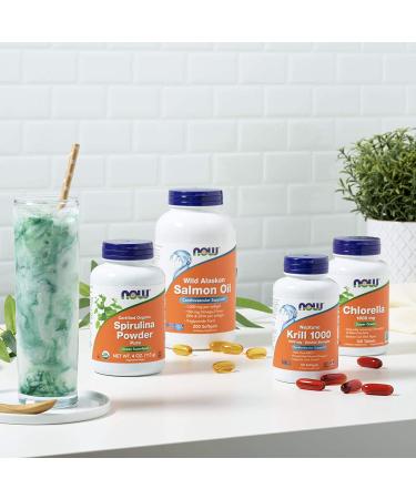 NOW Chlorella 1000 mg Tablets with Chlorophyll, Beta-Carotene, Vitamin C, Iron, and Protein - Buy Online on GoSupps.com