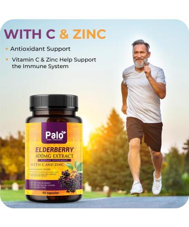 Palo Immune Boost Elderberry Extract Capsules for Immune Support & Antioxidant Protection Seasonal Wellness & Year-Round Defense 120 Vegan Capsules - Buy Online on GoSupps.com