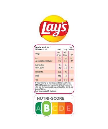 Lay's Oven Roasted Peppers Crispy Potato Chips - 12 x 100g Party Snack with Nutri Score B - Buy Online on GoSupps.com