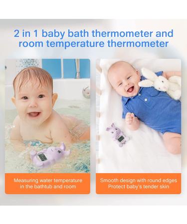 B&H Bunny Baby Bath Thermometer - Upgraded Infant Safety Floating Toy, FahrenheitCelsius, Kids Bathroom Essential (Pink) - Buy Online on GoSupps.com