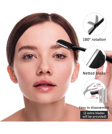 5 in 1 Eyebrow Grooming Kit for Men & Women - Eyebrow Trimmer Set with Scissors Razors Tweezers & Brush - Black - Perfect for Home Grooming - Buy Online on GoSupps.com