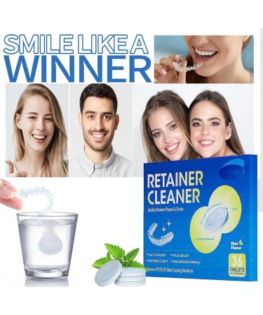 Cleaning Tablets - 36 Tablets Retainer Cleaning Tablets Denture Cleaner Mouth Guard Cleaner for Cleaning Dentures & Orthodontic Dental Appliances - Buy Online on GoSupps.com