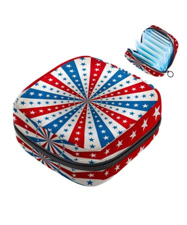 Muoooum women bands storage bags watercolor orange green stripes menstrual cup pocket portable ladies bandage pads storage bag feminine menstruation first period pocket for teenage color 4