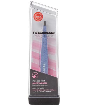 Buy Tweezerman Stainless Steel Slant Tweezers in Granite Sky - Precision Beauty Tool for Flawless Brows | International Shipping Available - Buy Online on GoSupps.com