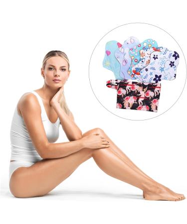 Hemoton 6Pcs Washable Bamboo Charcoal Cloth Menstrual Pads - Reusable Period Pads for Nursing Mothers - Buy Online on GoSupps.com