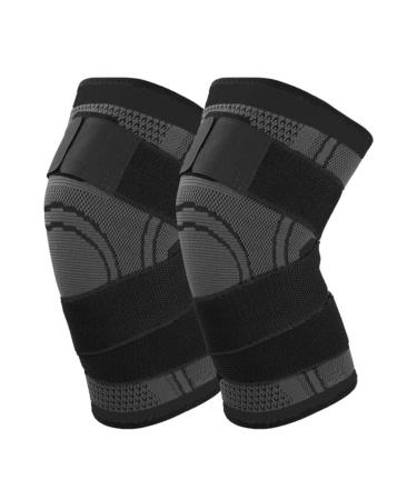 Knee supports 2 pieces of sports kneeze with adjustable belt men women women knee sleeve for knee pain meniscal tear arthritis tendonal inflammation running climbing weight (black XL) black XL - Buy Online on GoSupps.com
