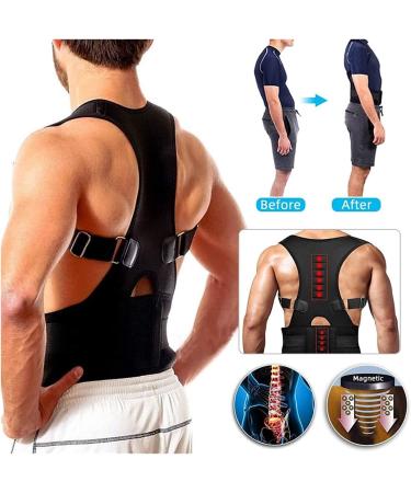 Adjustable Magnetic Posture Corrector Corset Back Brace Back Belt Lumbar Support Straight Corrector for Men Women S-XXL Tools - Buy Online on GoSupps.com