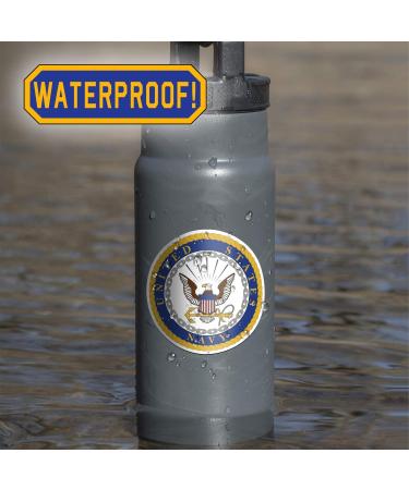Officially Licensed U.S. Navy Decals - 4 Piece Set for Car Windows, Phones, Tablets & Laptops | Large Military Stickers 1.75 to 4 Inches - Car Decals Military Collection - Buy Online on GoSupps.com