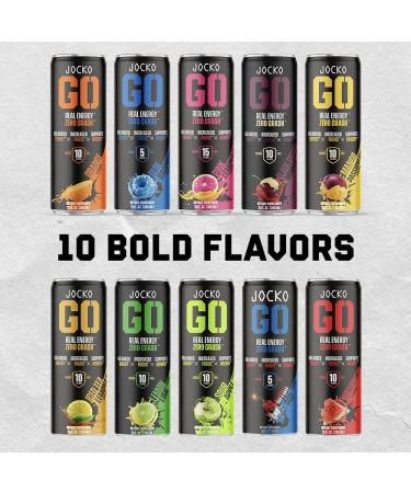 Jocko GO Energy Drink - Keto Vitamin B12 Vitamin B6 Electrolytes L Theanine Magnesium- Energy Boost Sugar Free Nootropic Monk Fruit Blend - 12 Pack (Nitro Pop) Nitro Pop 12 Fl Oz (Pack of 1) - Buy Online on GoSupps.com