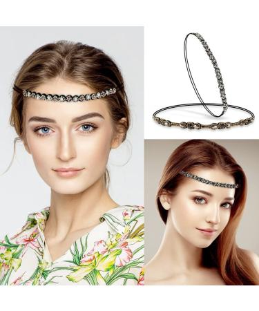 Befirys 7 Pcs Rhinestone Headbands for Women - Fashionable Crystal Beaded Hair Accessories - Buy Online on GoSupps.com