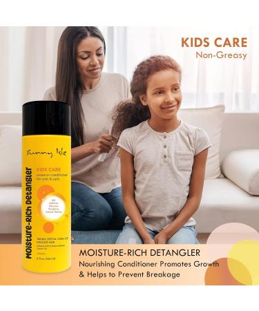 Sunny Isle Kids Care Moisture-Rich Leave-In Detangler 8oz | Best Non-Greasy Conditioner for Kids Coils Waves & Curls | Jamaican Black Castor Oil Infused - Buy Online on GoSupps.com