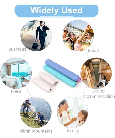 8 Pack Toothbrush Case - Travel Holder & Cover for School, Business, Home & Mountain Climbing - Buy Online on GoSupps.com