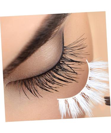 minkissy 3 Pairs White Eyelashes Blue Contacts for Eyes Cosplay Natural Look Wispy Faux Masquerade False Lashes Red Contacts for Eyes Cosplay T Dance Imitation Slim Upper Eyelashes 3d - Buy Online on GoSupps.com