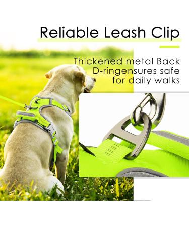 Thinkpet Anti Tug Dog Harness - Adjustable Reflective Breathable - XL Bright Green - Easy Control with Handle - No Choking Design - 1 Pack - Buy Online on GoSupps.com