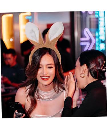 AOKWAWALIY Rabbit Ears Headband Rabbit Headbands for Women Bunny Ear Headband Bunny Ear Hair Decoration Cartoon Plush Headband Headbands Hair Bands Rabbit Ears Costume Bunny Ears Adult 25.00X23.00X2.30CM Khaki - Buy Online on GoSupps.com