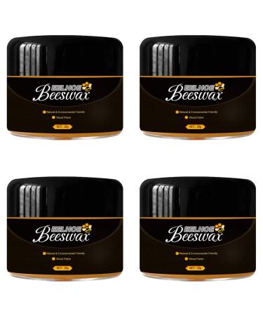 LINGDANG Wood Seasoning Beewax Traditional Beeswax Polish All Purpose Natural Wood Wax Beeswax Furniture Polish For Wood Doors Floor Tables Kitchen Cabinets Chairs (4pcs)