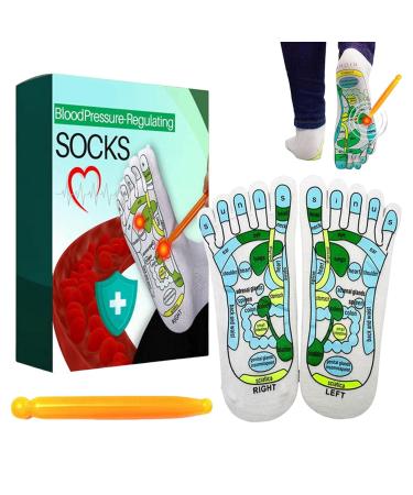 Acupressure reflexology socks foot massage sock foot massage reflection area schematic socks manual feet massaging cotton socks with massaging stick for women men