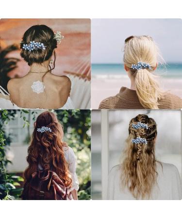 Jodsen Diamond Hair Clips 2 Pcs Flower Hair Barrettes Hair Accessories for Women & Girls Diamond Flower Hair Slides Hair Styling Accessories for Daily Birthday Wedding Party Dating Dinners (Blue) - Buy Online on GoSupps.com