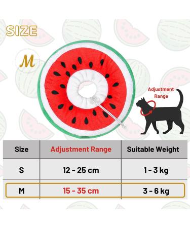 Crazy Bean Postoperative Protective Collar for Cats | Soft Adjustable & Comfortable Kitten Collar in Watermelon - Safe Recovery Solution - Buy Online on GoSupps.com