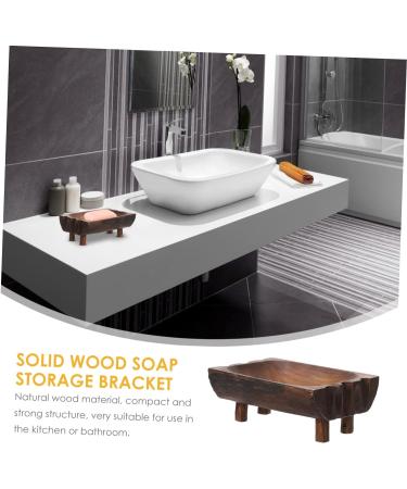 Ciieeo 2 Pcs Solid Wood Soap Holder Wooden Soap Dish Soap Dish with Drain Sponge Holder Kitchen Sink Sponge Dish Wood Soap Rack Soap Case for Shower Bar Soap Holder Teak Container - Buy Online on GoSupps.com