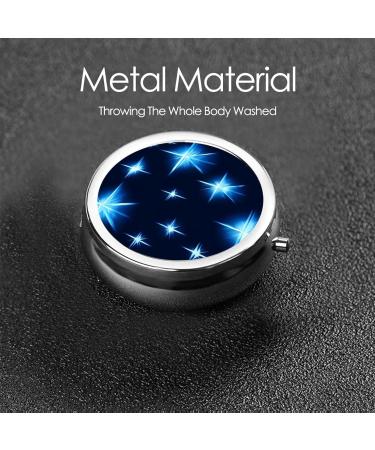 Cartoon Blue Starround Pill Box - 3 Compartment Portable Travel Organizer for Traveling - Black - Buy Online on GoSupps.com