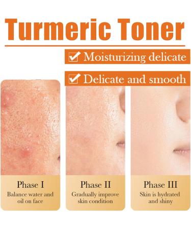 Turmeric Face Toner Dark Spots Skin Toner for Face Turmeric Hydrating Face Toner for Dry Skin Turmeric Oil Toner Serum Reduce Dark Spots & Acne Daily Skincare Toner Moisturiser Day & Night Use-118ml - Buy Online on GoSupps.com