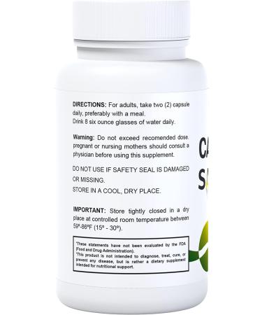 Hallusa Natural Cascara Sagrada Capsules - Gastrointestinal Tract Support for Digestive Health - 30 Day Supply - Buy Online on GoSupps.com