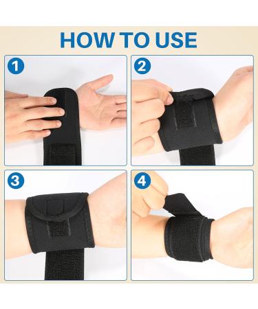 Gleemen Wrist Bandages - 2 Breathable Wrist Wraps for Support | Elastic Velcro Fastener | Ideal for Fitness Sports & Strength Training - Buy Online on GoSupps.com