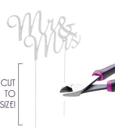 Ella Celebration Mrs Wedding Toppers Monogram Letters Decorations for Cakes (silver) Steel - Buy Online on GoSupps.com