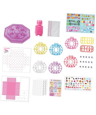 minkissy Kids Nail Kit 3 Sets Children's Nail Art Toys Makeup Toy Nails Kit Kids Fake Nails Makeup Kit Nail Tool Kit Nail Kits Fake Nail Kit for Kid Plastic Manual Nail Stickers Toddler