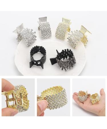 6PCS Rhinestone Shark Hair Claw Clips - Small Clips for High Ponytail, Ideal for Thick & Long Hair - Women's & Girls' Hair Accessories - Buy Online on GoSupps.com