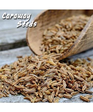 SPICES VILLAGE Caraway Seeds 8 Oz - Kosher Certified, All Natural, Gluten Free, Non GMO - Ideal for Cooking, Baking, Rye Bread, Harissa Seasoning - Resealable Bulk Bag - Buy Online on GoSupps.com