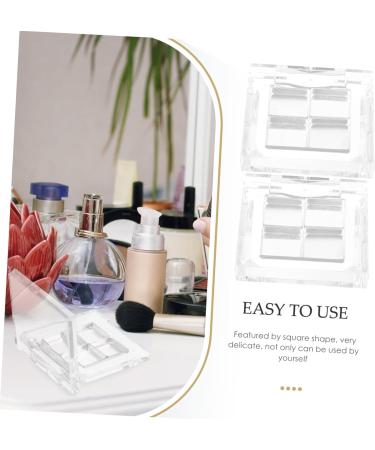 FOMIYES 2 Sets Eyeshadow Eye Shadow Lipstick Cases Empty Makeup Pallet Holiday Necessities Square - Buy Online on GoSupps.com