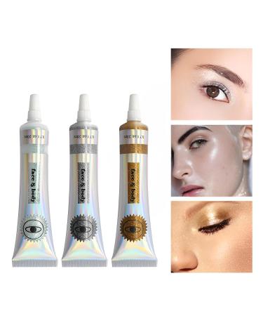 9 Color Gold Eyeshadow & Body Glitter Gel - Holographic Festival Cosmetic Accessories for Eyes Lips & Nails - Buy Online on GoSupps.com