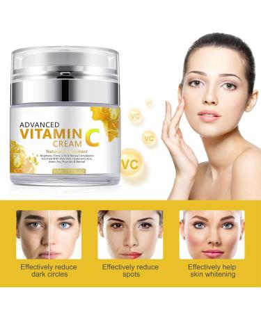 Shop Vitamin C Cream - Anti-Aging Face Moisturizer with Hyaluronic Acid & Niacinamide for Wrinkle Reduction | International Shipping - Buy Online on GoSupps.com