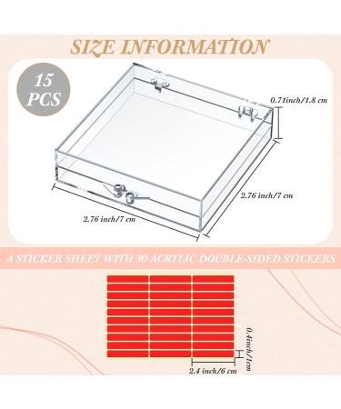 15 Pcs Press on Nail Storage Box with Adhesive Tape | Acrylic Organizer Case for Nail Salon | Transparent Packaging Boxes - Buy Online on GoSupps.com