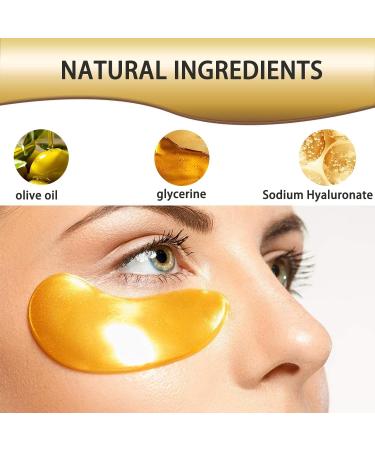30 Pairs 24K Gold Eye Masks - Brighten Dark Circles & Reduce Puffiness | Under Eye Patches for All - Buy Online on GoSupps.com