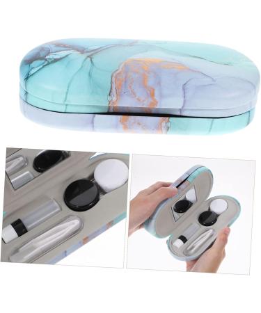 Solustre Double-Lod Glasses Case & Contact Lens Holder | Red Protective Travel Tweezers & Flocked Cloth | International Shipping Available - Buy Online on GoSupps.com