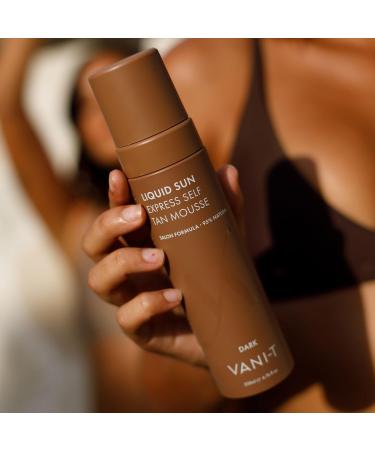 Liquid Sun Express Self Tan Mousse - Dark | Best International Self Tanning | Flawless Tan Every Time - Buy Online on GoSupps.com