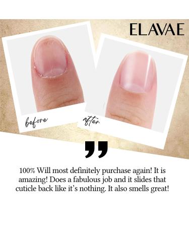 Elavae Manicure Pedicure Kit with Cuticle Oil, Remover Gel, and Pusher Tool - All Natural with Vitamin E for Nail Strength and Softening (3 Piece Set) - Buy Online on GoSupps.com
