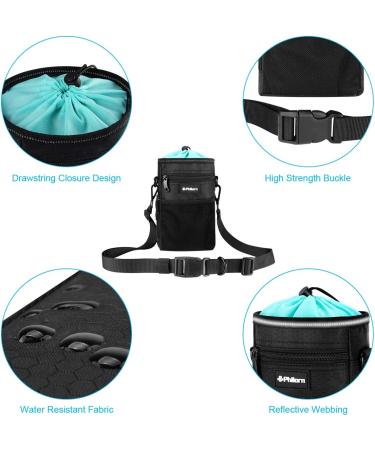 Philorn Dog Treat Pouch Bag with Poop Bag Dispenser & Collapsible Bowl - Blue | Water-Resistant, Reflective, Easy-to-Clean Design - Buy Online on GoSupps.com