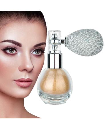 Highlighter Powder Spray - Moisturizing and Long-lasting Glitter Spray | Women Longwearing Makeup Highlighter for Home Dating Traveling Working Gathering Shopping Rowces 2#