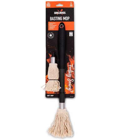 GRILLHOGS 18-inch Basting Mop with Bonus Head - Perfect for Sauce Lovers! Soft Grip Handle, Dishwasher Safe - Buy Online on GoSupps.com